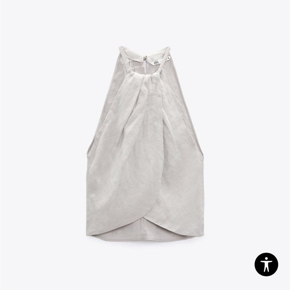 Zara Linen Halter Top